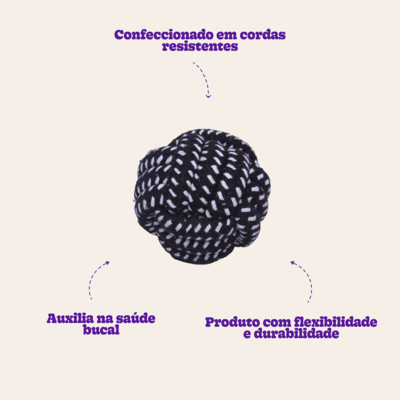 Brinquedo Mordedor Chalesco Rope Ball para Cães