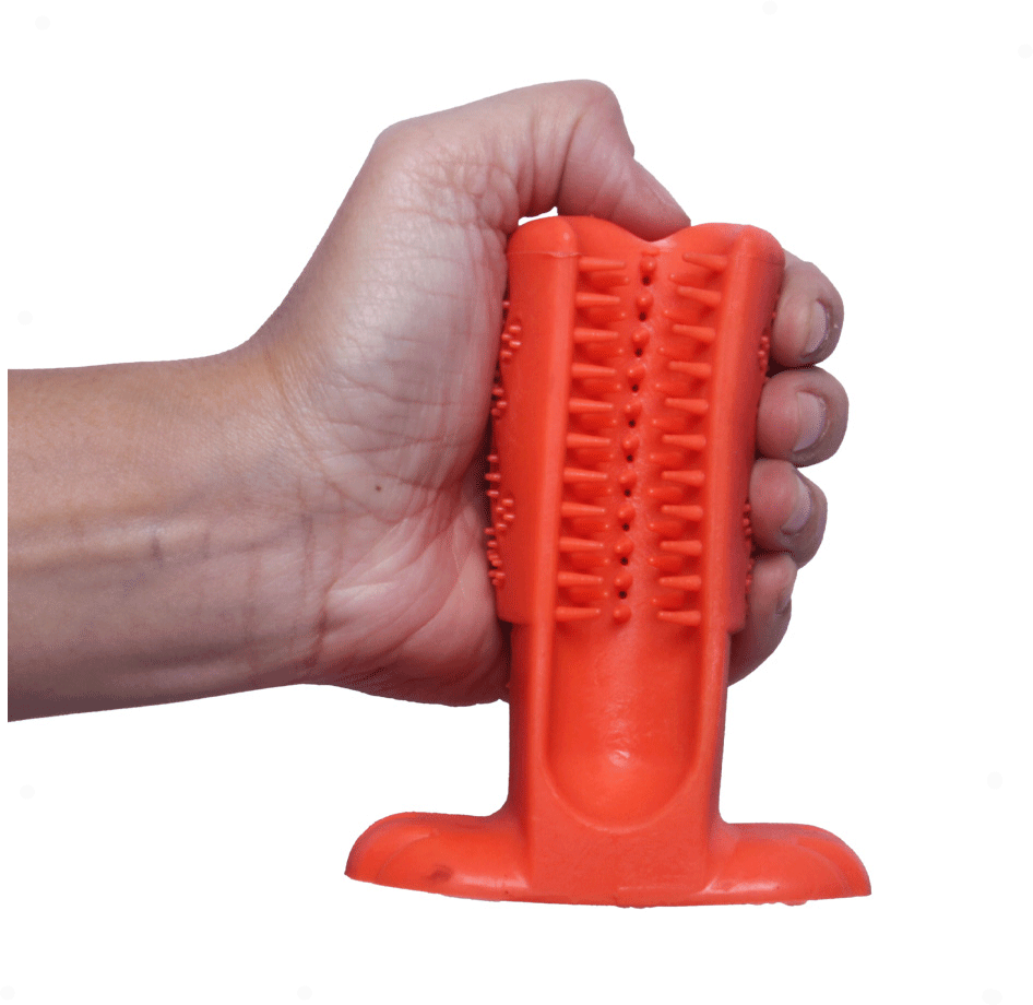 Escova Dental Truqys Pets Laranja para Cães - Tam. M