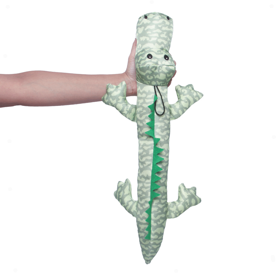 Brinquedo Jambo Mordedor Pelúcia Jacaré Long Verde - Tam. G