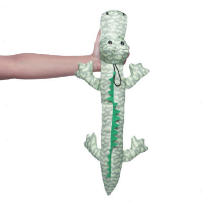 Brinquedo Jambo Mordedor Pelúcia Jacaré Long Verde