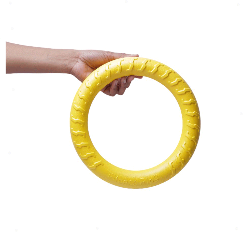 Brinquedo Jambo Mordedor Anel Ring Strong Amarelo - Tam. Único