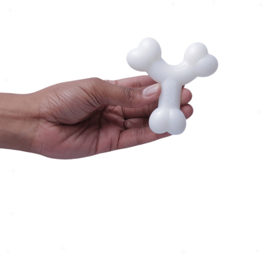 Brinquedo Buddy Toys Ossinho Branco para Filhotes - Tam. Único