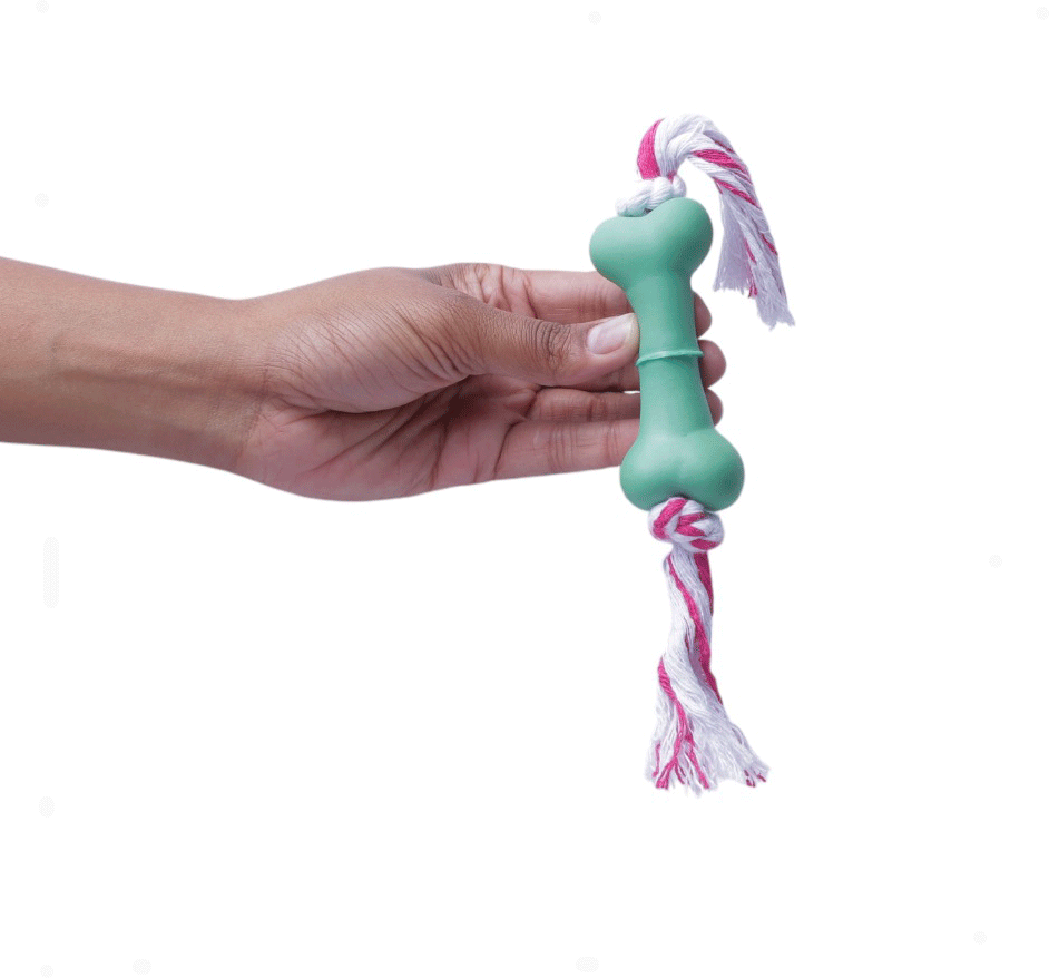 Brinquedo Osso com Corda para Cães - Tam. Único