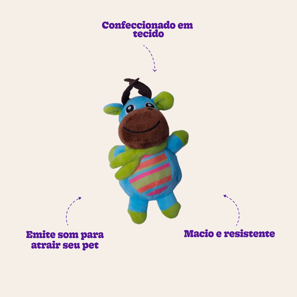 Brinquedo Pelúcia Burrinho para Cães - Tam. Único