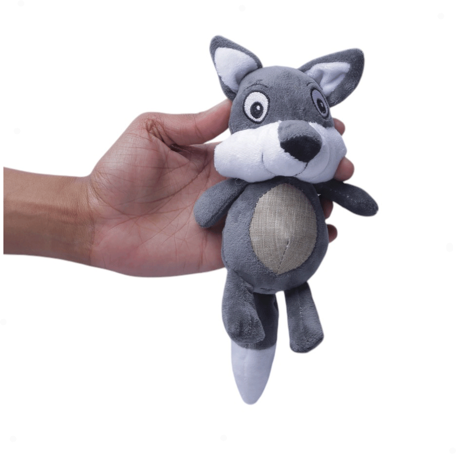 Brinquedo Pelúcia Raposa Cinza para Cães - Tam. Único