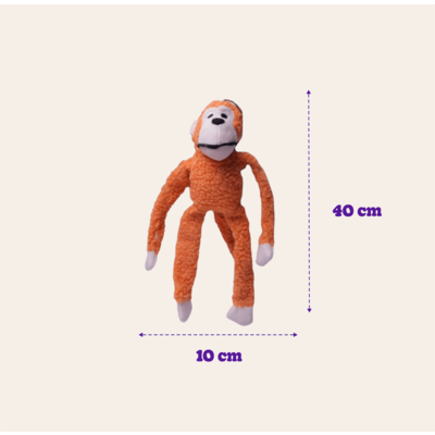 Brinquedo Jambo Mordedor Pelúcia Macaco Kelev Laranja”