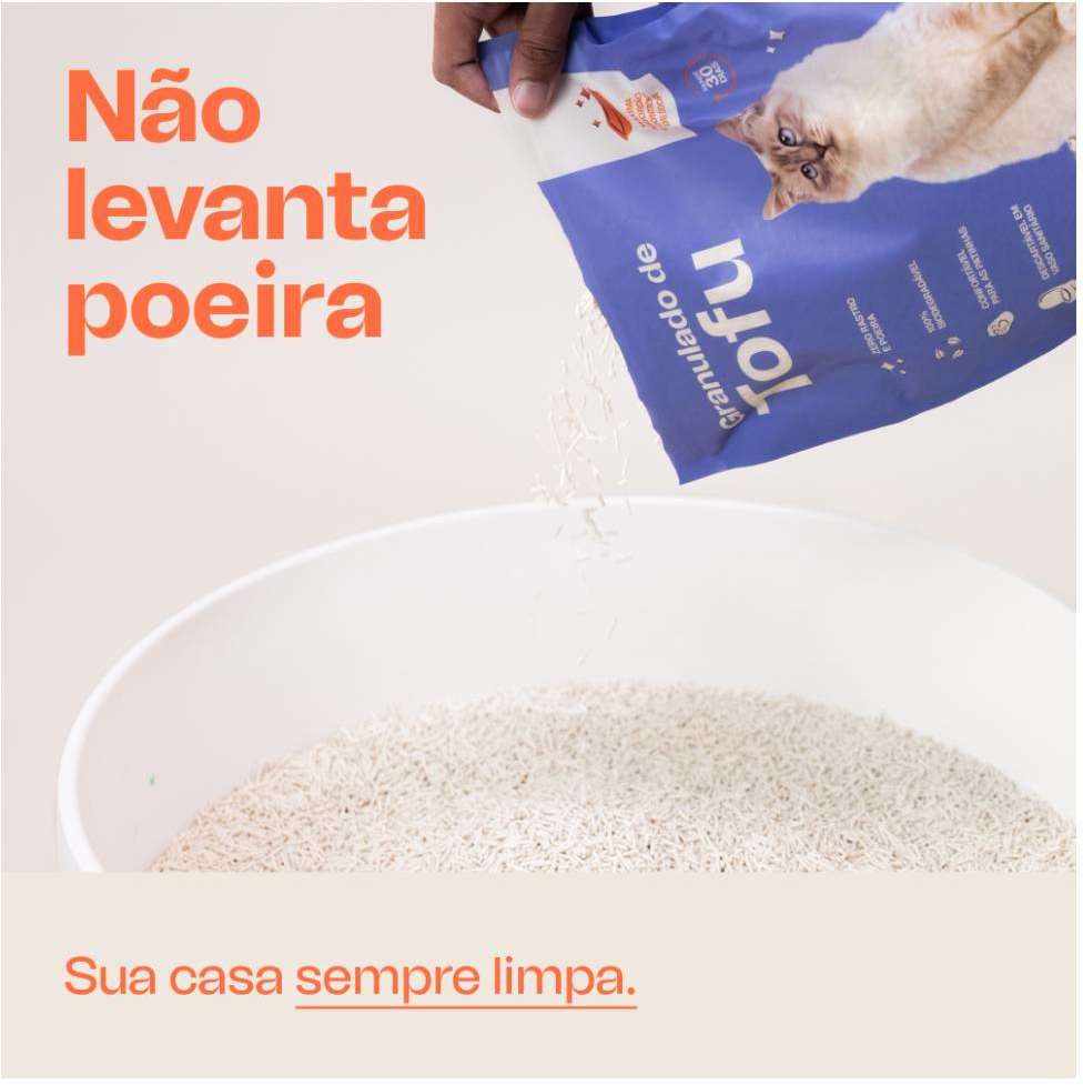 Granulado Higiênico de Tofu Meau para Gatos - 2,5Kg