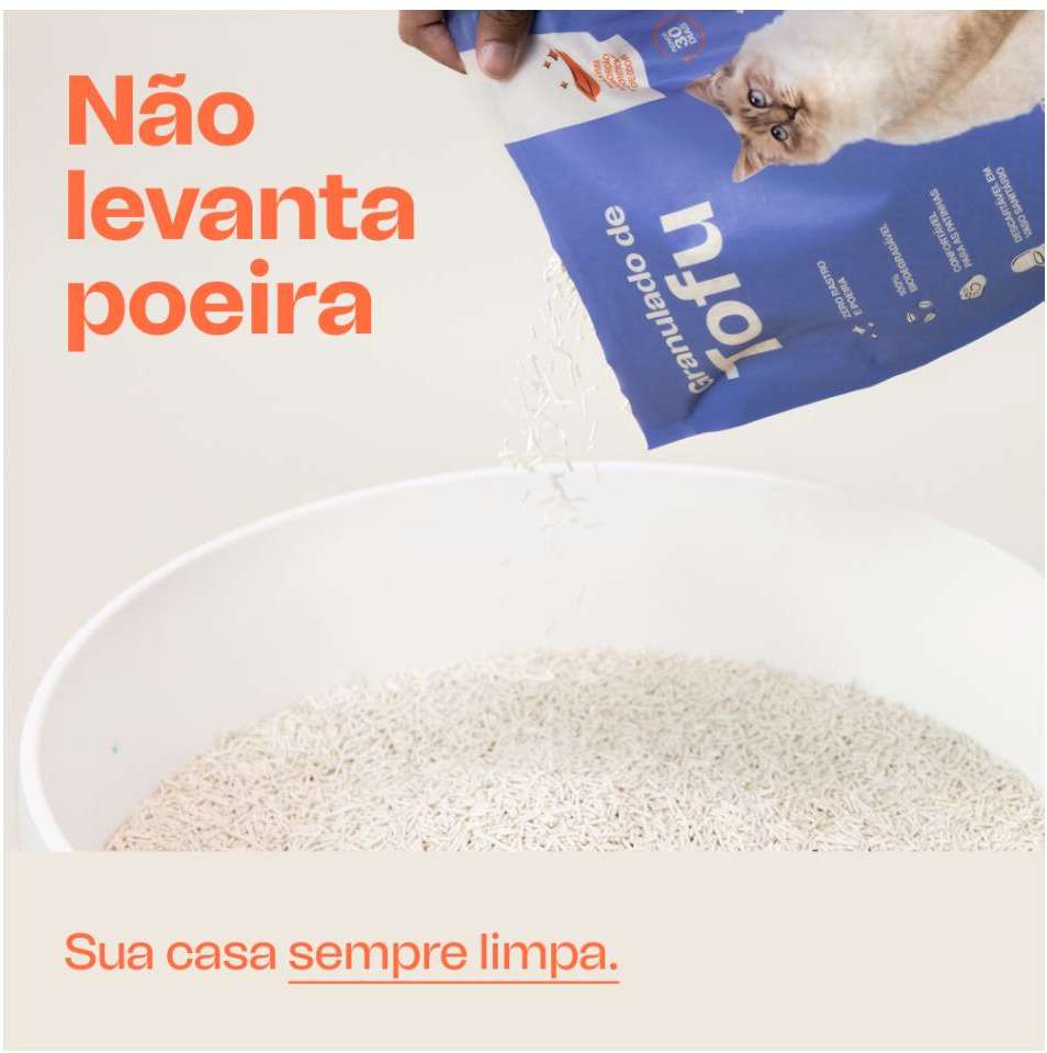 Granulado Higiênico de Tofu e Lavanda Meau para Gatos - 2,5Kg