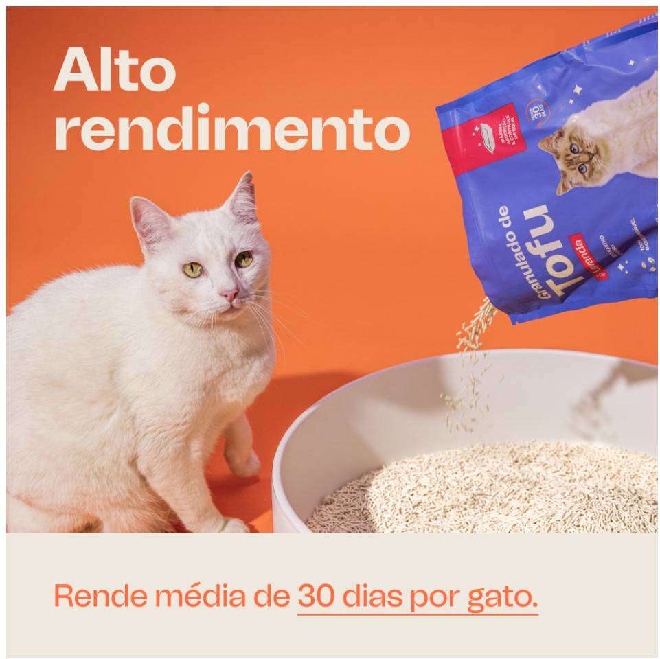 Granulado Higiênico de Tofu e Lavanda Meau para Gatos - 2,5Kg