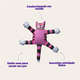 Brinquedo Fatcat Mini Terrible Nasty Scarries Roxo