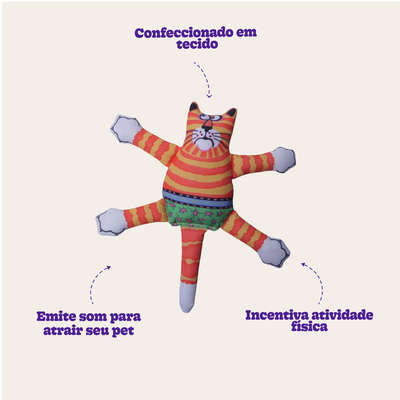 Brinquedo Fatcat Mini Terrible Nasty Scarries Laranja”
