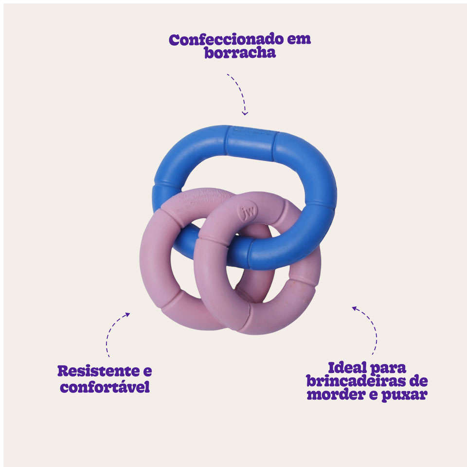 Brinquedo Corrente Invincible Rosa para Cães - Tam. PP