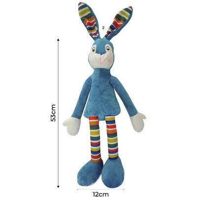 Brinquedo Pelúcia Coelho Pernudo Azul