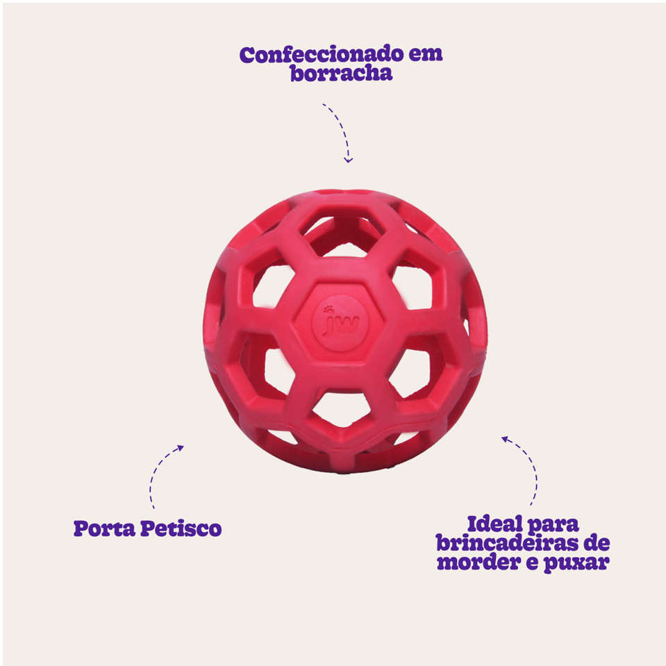 Brinquedo JW Holee Roller Vermelho - Tam. G