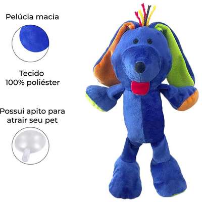 Brinquedo Pelúcia Topo Giginho Azul