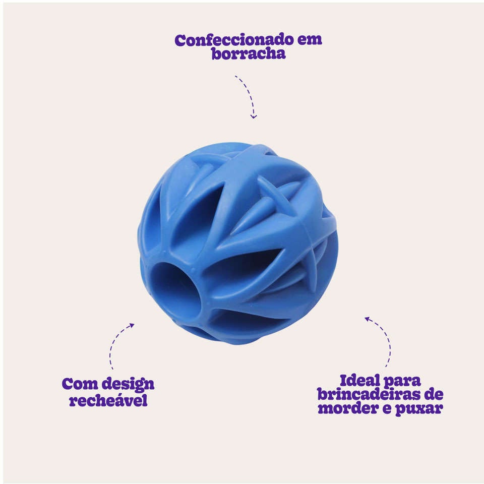 Brinquedo Bola Megalast Azul para Cães - Tam. M