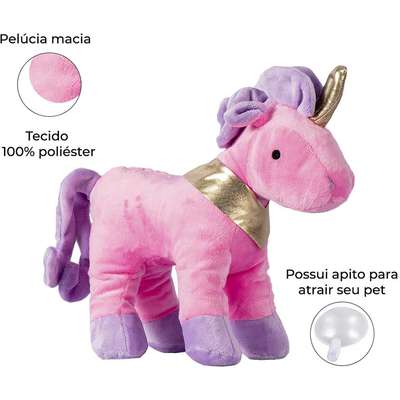 Brinquedo Pelúcia Unicórnio Brilhante