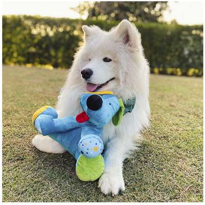 Brinquedo Pelúcia Cachorro Bob Azul
