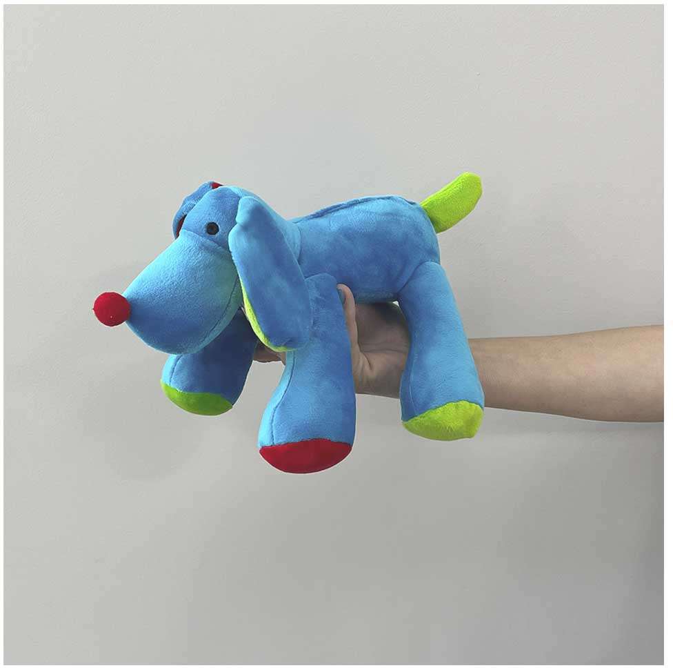 Brinquedo Pelúcia Cachorro Romeo Azul - Tam. P
