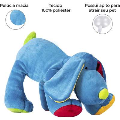 Brinquedo Pelúcia Cachorro Romeo Azul