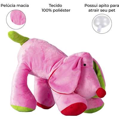 Brinquedo Pelúcia Cachorro Romeo Pink