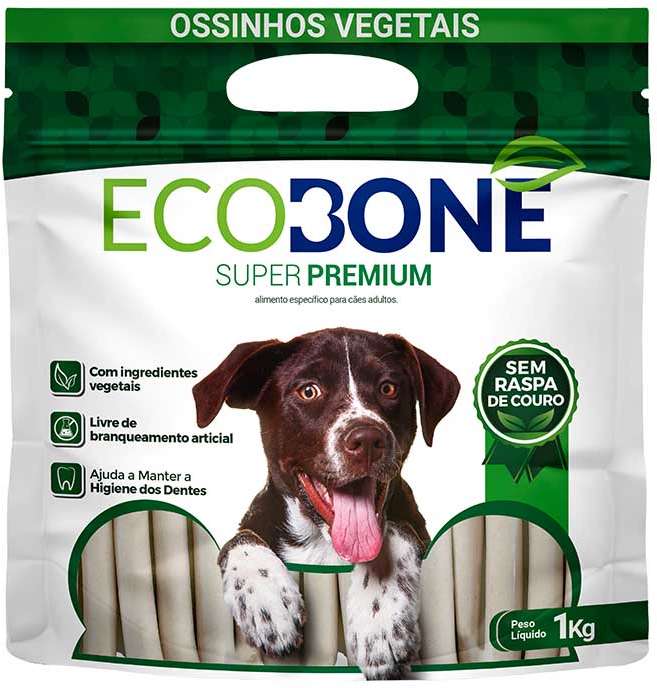 Palito Ecobone Natural 15 mm para Cães - 1Kg