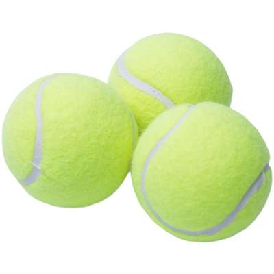 Brinquedo Kit com 3 Bolas de Tênis Amarela para Cães