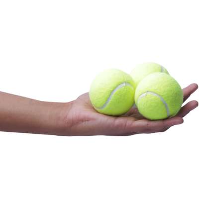 Brinquedo Kit com 3 Bolas de Tênis Amarela para Cães