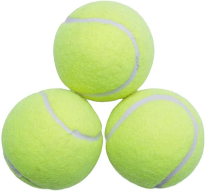 Brinquedo Kit com 3 Bolas de Tênis Amarela para Cães - 3 Unidades