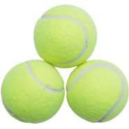 Brinquedo Kit com 3 Bolas de Tênis Amarela para Cães - 3 Unidades