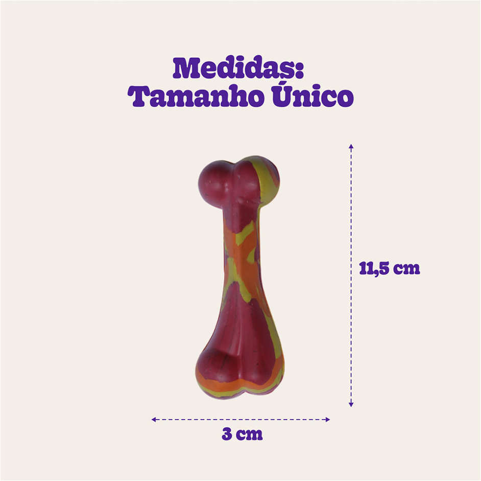 Brinquedo LCM Osso de Borracha Natural - Tam. Único