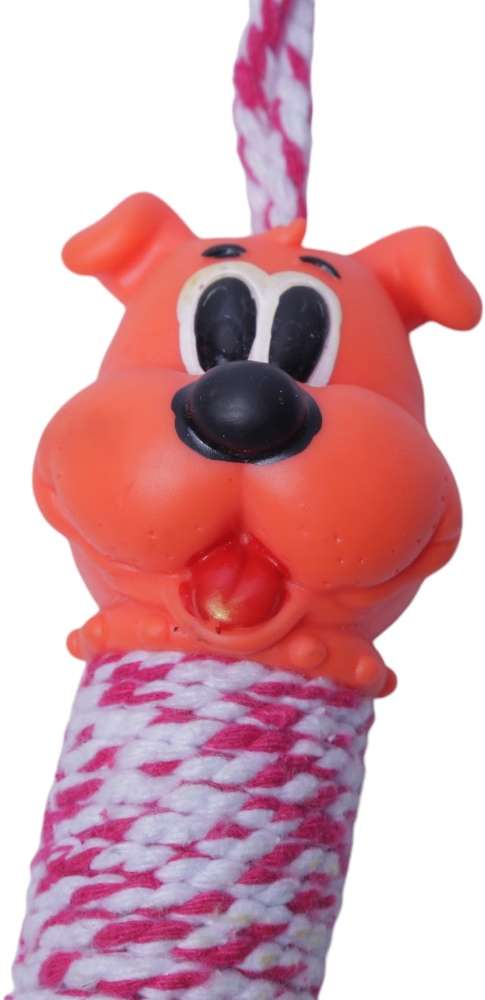 Brinquedo de Vinil LCM Cachorro com Corda - Laranja