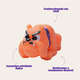 Brinquedo de Vinil LCM Buldogue Laranja
