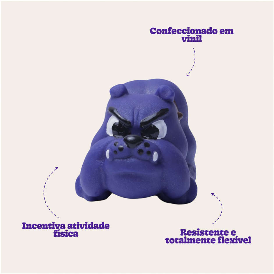Brinquedo de Vinil LCM Buldogue - Azul