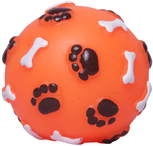Brinquedo de Vinil LCM Bola Pata Osso - Laranja