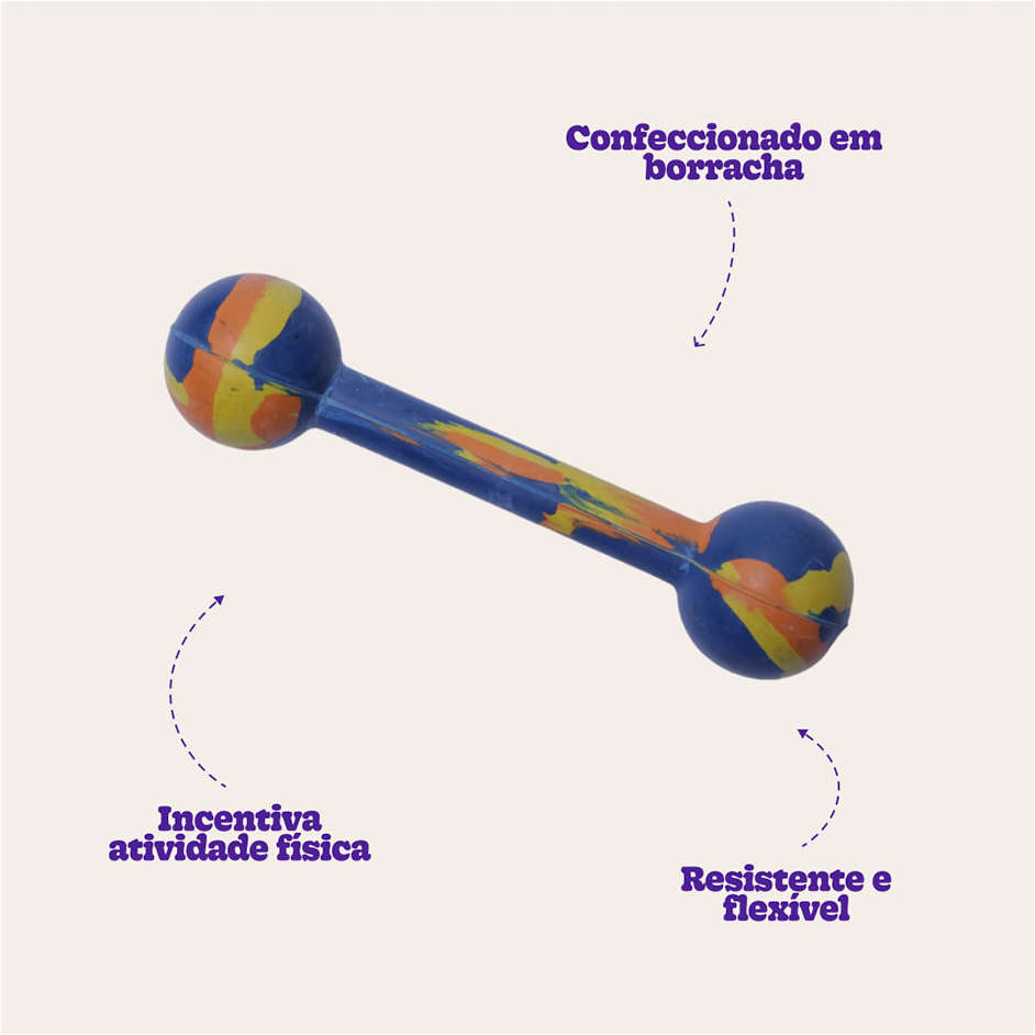 Brinquedo LCM Halteres de Borracha Natural Mescla - Tam. G