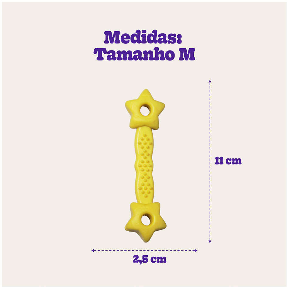 Brinquedo LCM Halteres Estrela Amarela - Tam. M