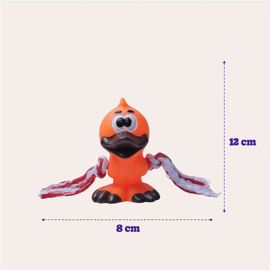 Brinquedo de Vinil LCM Pintinho com Corda - Laranja