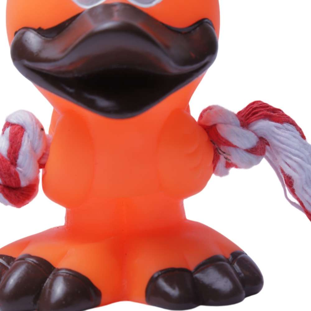 Brinquedo de Vinil LCM Pintinho com Corda - Laranja