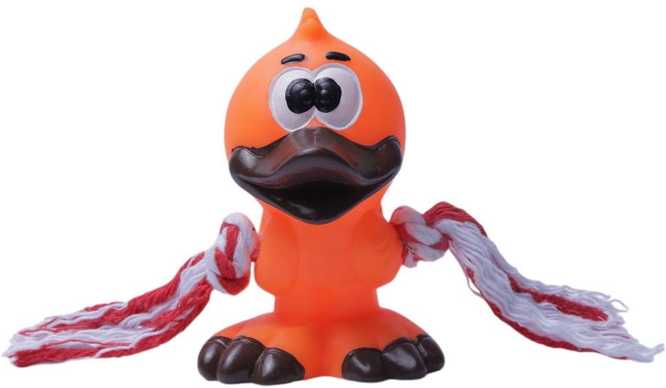 Brinquedo de Vinil LCM Pintinho com Corda - Laranja
