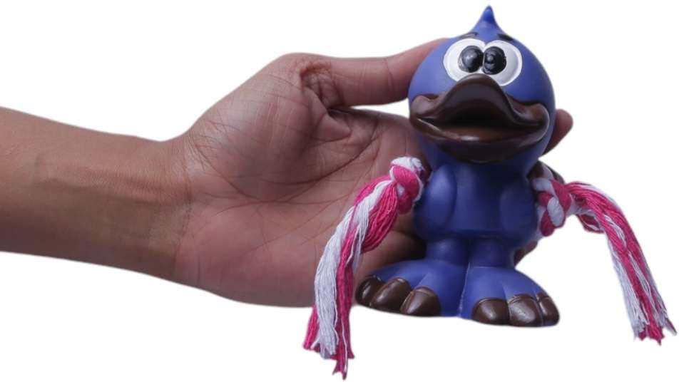 Brinquedo de Vinil LCM Pintinho com Corda - Azul