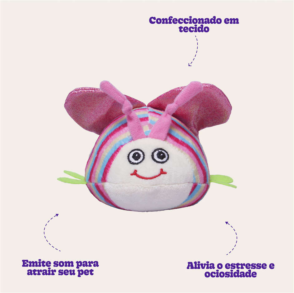 Brinquedo Home Pet Pelúcia Joaninha Rosa - Tam. 02