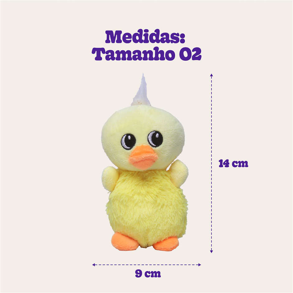 Brinquedo Home Pet Pelúcia Pintinho Amarelo - Tam. 02