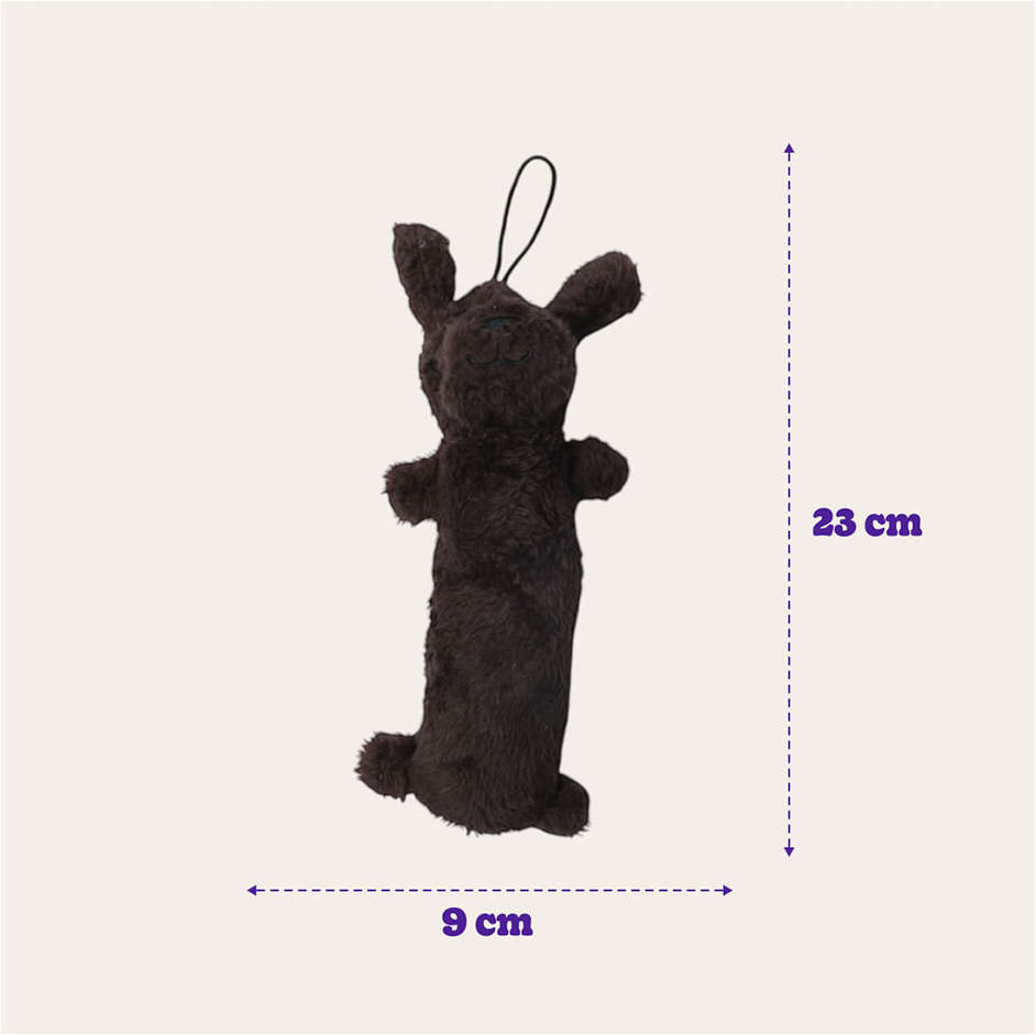 Brinquedo Jambo Mordedor Barriguinha Plush Cão Marrom - Marrom
