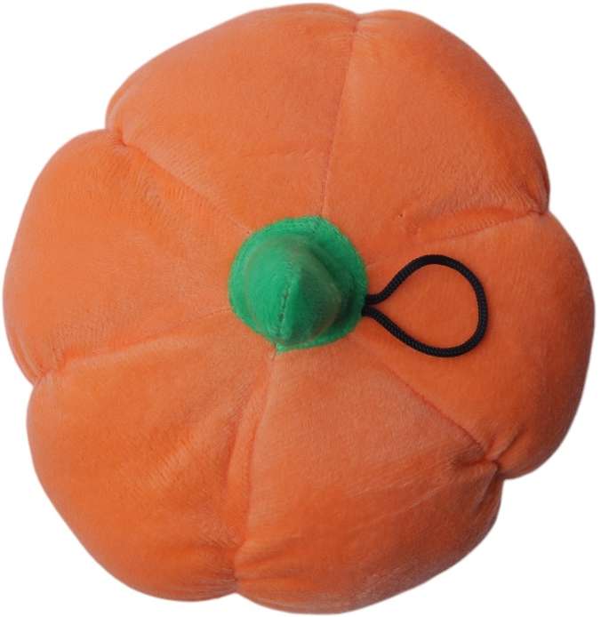 Brinquedo Jambo Mordedor Pelúcia Abóbora - Laranja