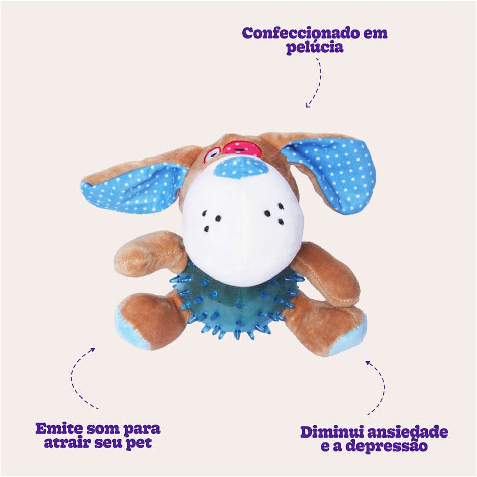 Brinquedo Chalesco Pelúcia Smart Dog para Cães - Tam. Único