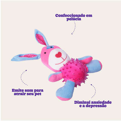 Brinquedo Chalesco Pelúcia Smart Rabbit para Cães