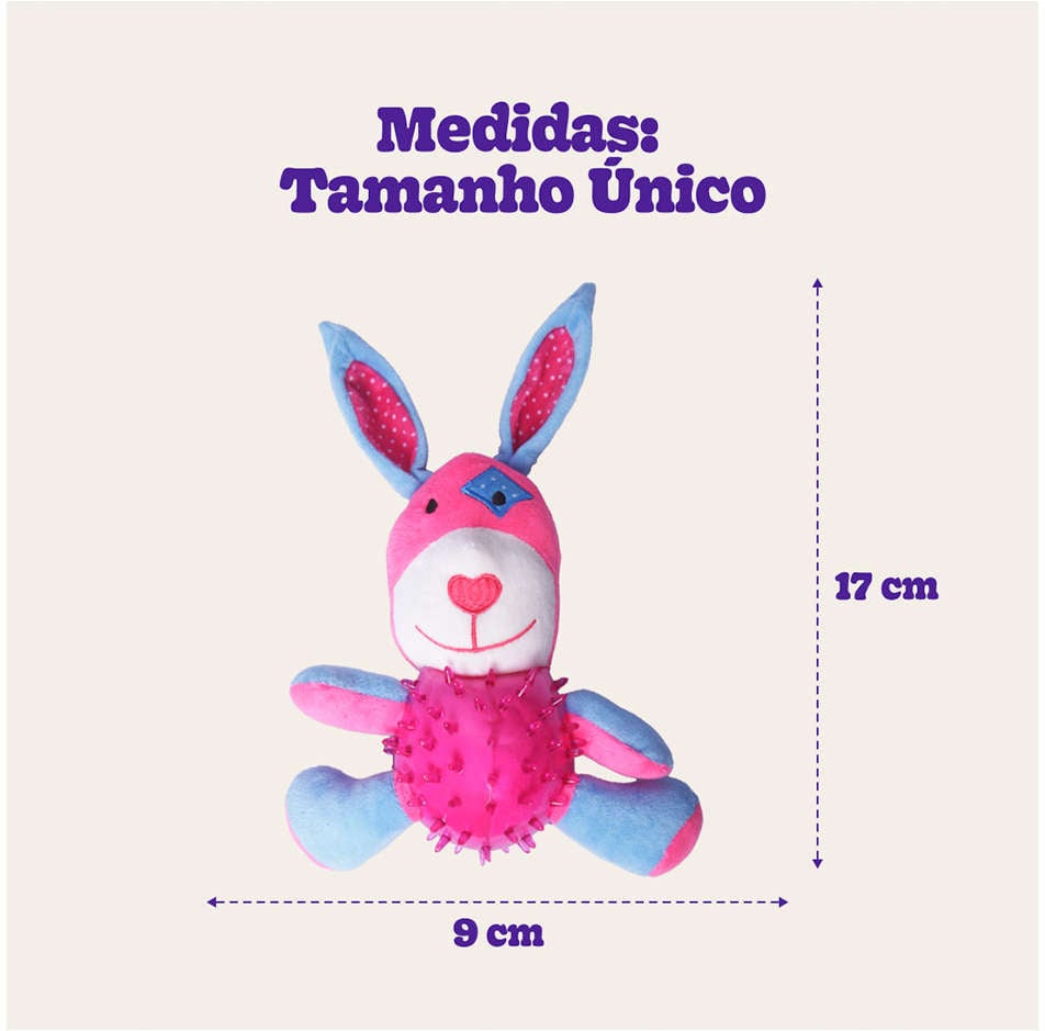 Brinquedo Chalesco Pelúcia Smart Rabbit para Cães - Tam. Único