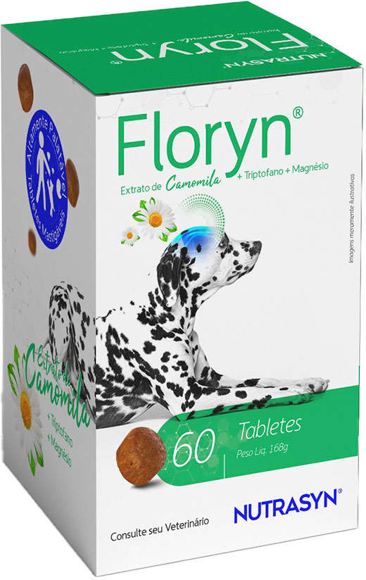 Suplemento Vitamínico Nutrasyn Floryn Anti Estresse para Cães - 60 Tabletes