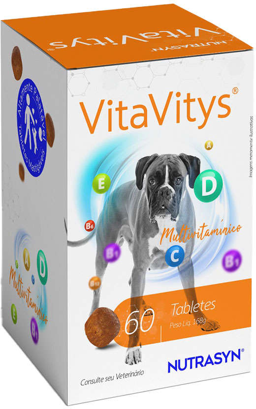 Suplemento Vitamínico Nutrasyn Vitavitys Multivitamínico para Cães - 60 Tabletes